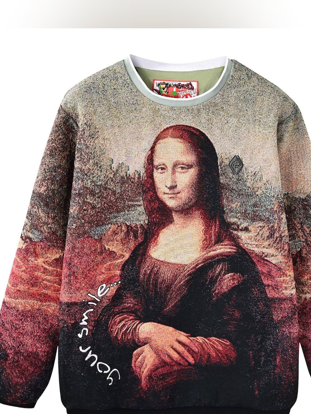 Veryrare By Raf Reyes Mona Lisa Graphic Sweater in Multicolor